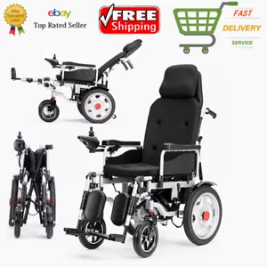 ✅Silla de ruedas eléctrica todo terreno plegable con soporte de asiento de 18 pulgadas hasta 330 libras - Imagen 1 de 9