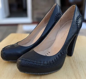 Terra Plana Sz EU 36 UK 3 Black Leather 4" Heel Shoes - Picture 1 of 5