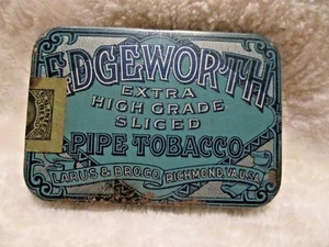 Vintage~Edgeworth Extra High Grade Sliced~Pipe Tobacco Tin~3.25" x 2.25" - Picture 1 of 6