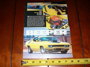 1972 PLYMOUTH ROAD RUNNER 340 - ORIGNAL 1987 ARTIKEL - Bild 1 von 2
