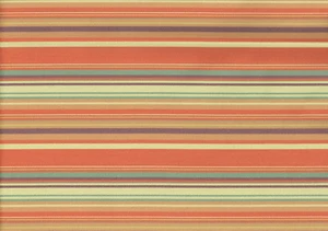 Designer Fabric Coral Aqua Purple Beige Striped   Upholstery - Picture 1 of 2