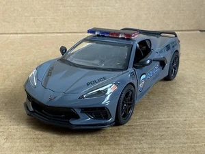 Kinsmart 2021 Corvette Police, 1:64, Die Cast, Blue, Pull Back, Grey, Rare, GC. - Picture 1 of 8