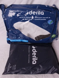 new - DERILA® Memory Foam Cervical Neck Pillow & Pillowcase, 20 x 12 - Picture 1 of 6