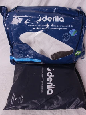 new - DERILA® Memory Foam Cervical Neck Pillow & Pillowcase, 20 x 12 - Image 1 of 4