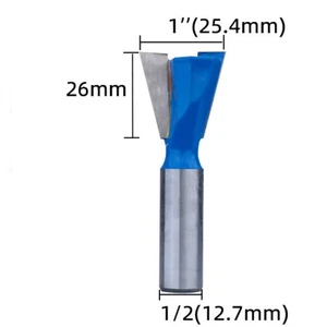 Broca de enrutador de cola de milano de carburo de tungsteno de 1/2" de diámetro de vástago de 1" - Imagen 1 de 3