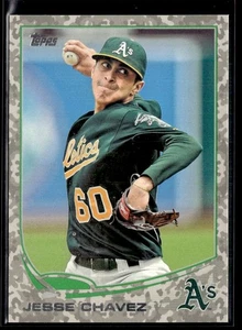 2013 Topps Update Camo Jesse Chavez 87/99 Oakland Athletics #US130 - Picture 1 of 2