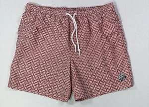 Original Penguin Men’s XL Swim Trunks Red Geometric Print Board Shorts Lined  - Picture 1 of 3