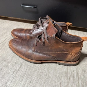 Timberland Men's Chukka Boots Size 9 Distressed Leather Brown Lace Up Casual - Picture 1 of 6
