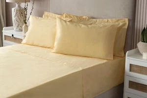 Ropa de cama de polialgodón de 200 hilos de Belledorm todos los tamaños en amarillo melón - Imagen 1 de 1