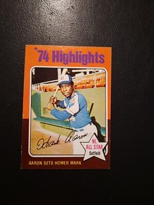 1975 Topps #1 Hank Aaron Sets New All-Time Homer Mark All Star - Ex/Mint