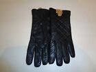 Michael Kors Size Medium Black Leather Womens Gloves 