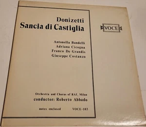 Donizetti Sancia Di Castiglia Voce VOCE-103 2 LP set Classical EX - Picture 1 of 6