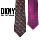 DKNY Męskie jedwabne krawaty Różowy Fioletowy Niebieski Żółty Czarny Kość słoniowa Designerski krawat