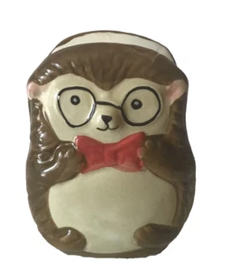 New Hedgehog Napkin Holder Boston  Warehouse Red BowTie/Ceramic - Picture 1 of 4