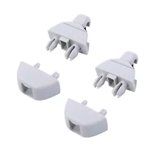 Pair Of Gray Sun Visor Clips For VW Passat Polo UP! SKODA Rapid 6R0857561Y20 - Picture 1 of 7