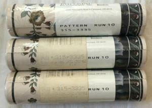 Vtg. Lot Of 3 Imperial Coordinated Wallpaper Borders Prepasted Union Made In USA - Picture 1 of 4