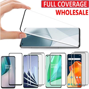 Wholesale Lot 5x 10x 20x Full Cover Tempered Glass Screen Protector for OnePlus - Picture 1 of 14
