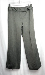Ann Taylor LOFT Women's Twill Wide Leg Dress Pant Built-in Belt Size 4 Gray B*H - Picture 1 of 6