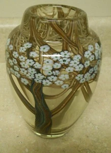 Vintage Orient & Flume Hawthorne Forest Tree Vase Signed Beyers RO52454 - Picture 1 of 4