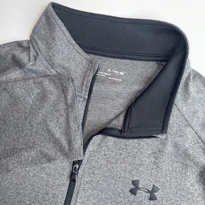 Under Armour 1/4 Zip Mens XL Loose HeatGear Pullover Heather Gray - Picture 1 of 4