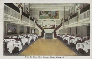 Postcard New York Albany Rain Bo Room Restaurant New Kenmore Hotel 1939 - Picture 1 of 1