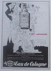 PUBLICITE 4711 EAU DE COLOGNE COLONIA AETERNA FELIX ENSORCELEES 1929 FRENCH AD - Picture 1 of 1