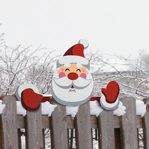 Fun Express Santa Fence Peeker Christmas Decoration - Picture 1 of 2