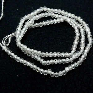 Cuentas de rondelle facetadas de circón 11,5 pulgadas briolette natural piedras preciosas sueltas joyería - Imagen 1 de 4