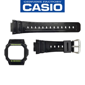 Genuine Casio G-Shock watch band & bezel set G-5600B-1 GW-M5610B-1 black shiny - Picture 1 of 13