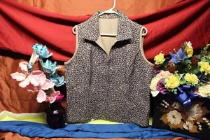 Rafaella Women's Black Brown Reversi Vest Jacket Size 10 top coat casual Sale* - Picture 1 of 5