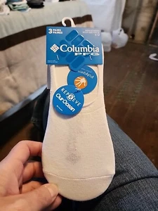 Men’s Columbia PFG Liner No Show Socks 3 Pairs - Shoe Size 6-12 White - Picture 1 of 3