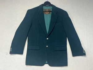 Vtg Structure Collection Sport Coat Blazer Green Wool Cashmere Size Small - Picture 1 of 10