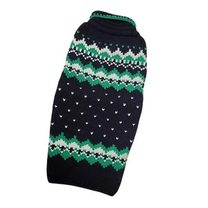 Maglione cane lana isola fiera alpina nuovo senza etichette fatto a mano M - Foto 1 di 9