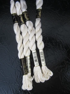 DMC Cotton Perle #3 "ECRU & "Cream #712 Embroidery Floss Thread 15.4 yards - Picture 1 of 3