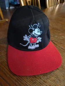 Gorra de béisbol Mickey Mouse Disney súper bonita negra roja - Imagen 1 de 3