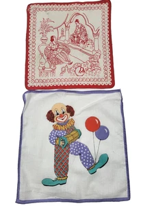 Vintage Children’s Hankies / Handkerchiefs Lot Of 2, Washed - Picture 1 of 5