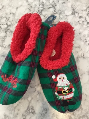 NUEVO CON ETIQUETAS Snoozies Pairables HOMBRE’S Zapatilla Navidad Ho Ho,/suelas de agarre talla L 11-12 Foto 1 de 4