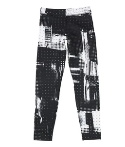 Reebok Girls Urban Grid Athletic Leggings, Black, Big Kids (8-20), XS - Picture 1 of 2