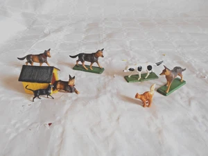 vintage Starlux Dogs and cats figures plastic 1960/70s french - Picture 1 of 9