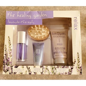 The Healing Garden Lavendertherapy Gift Set Parfum Scrub Creme Massager Vintage - Picture 1 of 4