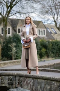 Holland Cooper Full Length Trench Coat Camel, Size 8 - Picture 1 of 4
