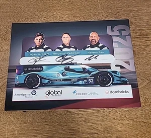 2025 PR1/Mathiasen Motorsports LMP2 signed Indy IMSA Hero Card LOGAN SARGEANT - Picture 1 of 2