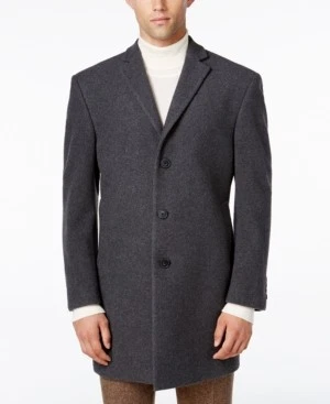 Calvin Klein Mens Slim fit Prosper Overcoat Coat 46 R Grey Solid - Image 1 of 2