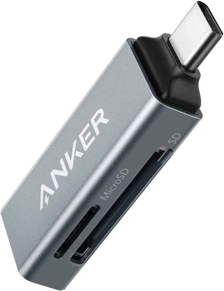 Anker SD Card Reader, 2-in-1 USB C Memory Reader for Digital Camera Grey  - Image 1 of 4