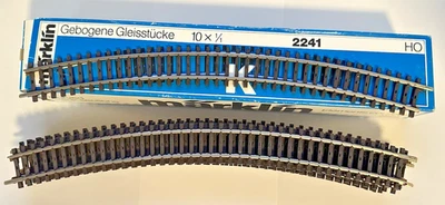 Märklin 2241-k HO Gauge  21-3/4 R30 K Track  (Quanity of 10) LNIB - Image 1 of 3
