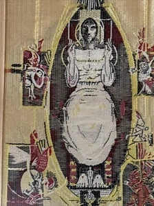 Vtg Mini Christ in Glory Silk Tapestry by Graham Sutherland Coventry Cathedral - Picture 1 of 14