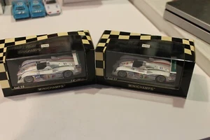 MINICHAMPS AUDI R8 2 CAR LOT #1 12H SEBRING/#3 24H LA MANS 2005 1/43 LETHO/WERNE - Picture 1 of 8