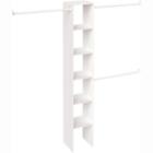 6 Shelf Wood Closet System Selectives 12 in. W White Custom Tower Wall Mount
