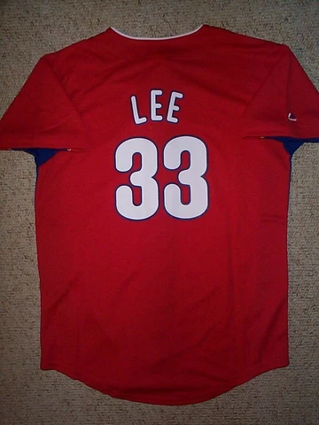 ($50) Philadelphia Phillies CLIFF LEE mlb Jersey YOUTH KIDS BOYS (m-med-medium) Cover