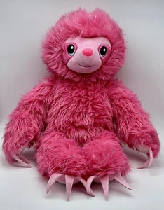 Build A Bear Sloth Plush Pink Sparkle Glitter Hook and Loop Hands - Picture 1 of 11